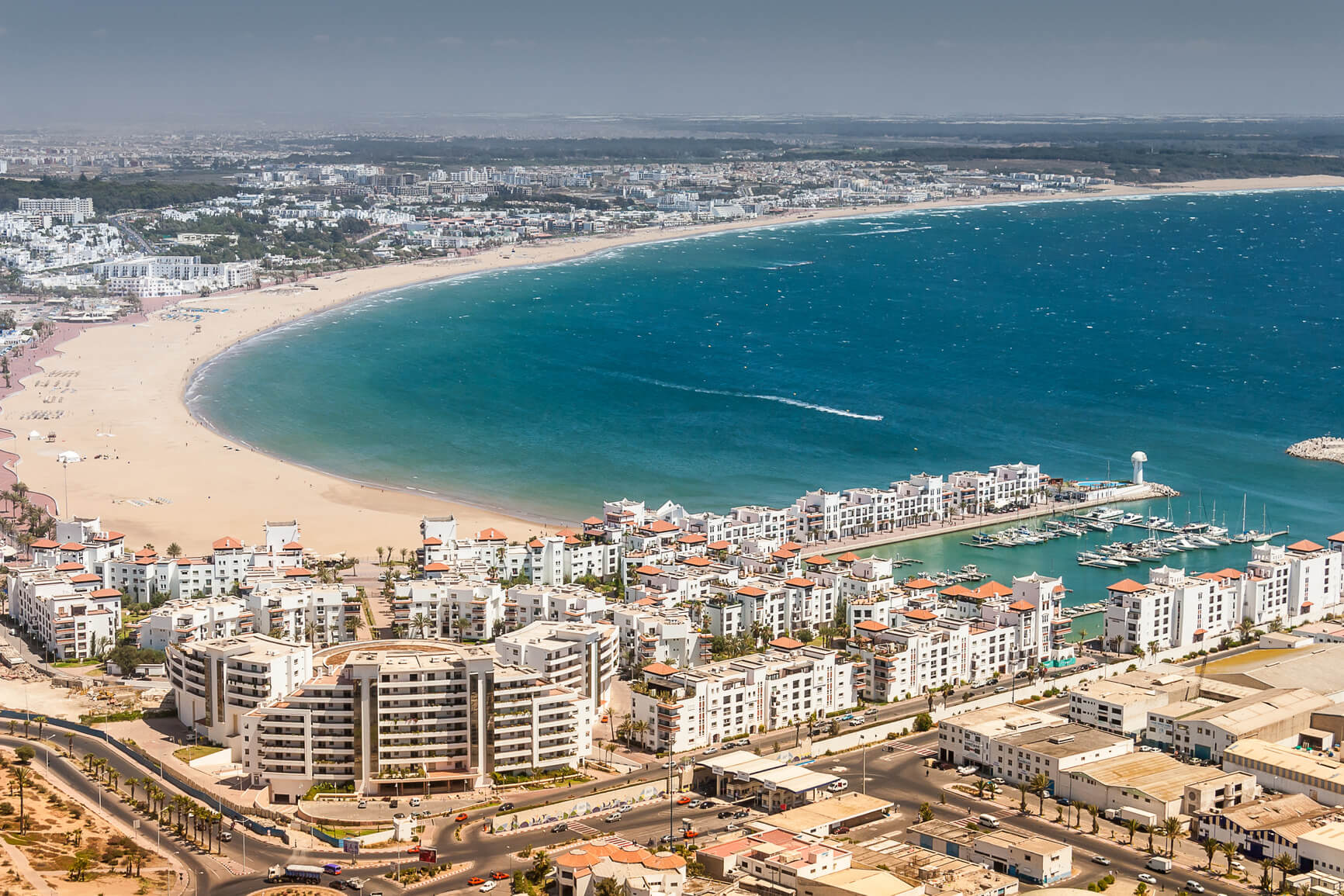 Vue d'en haut sur la ville d'Agadir