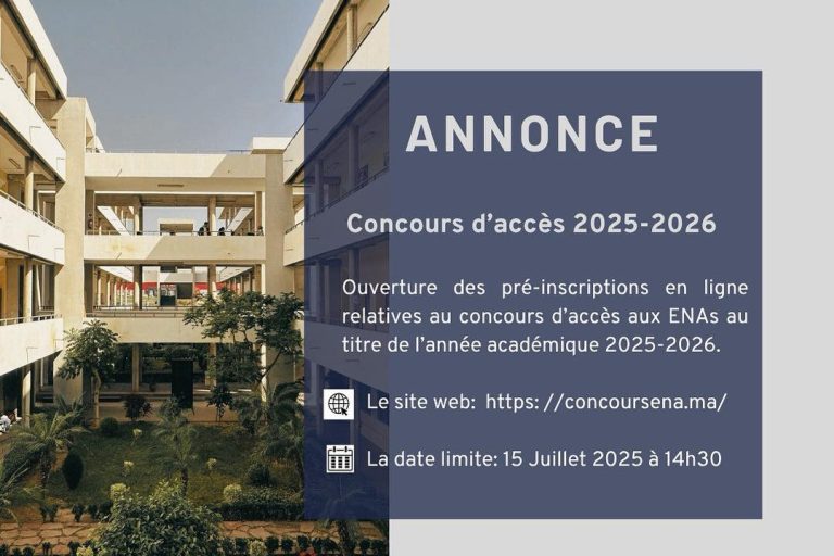 Concours d’accès aux ENAs 2025-2026