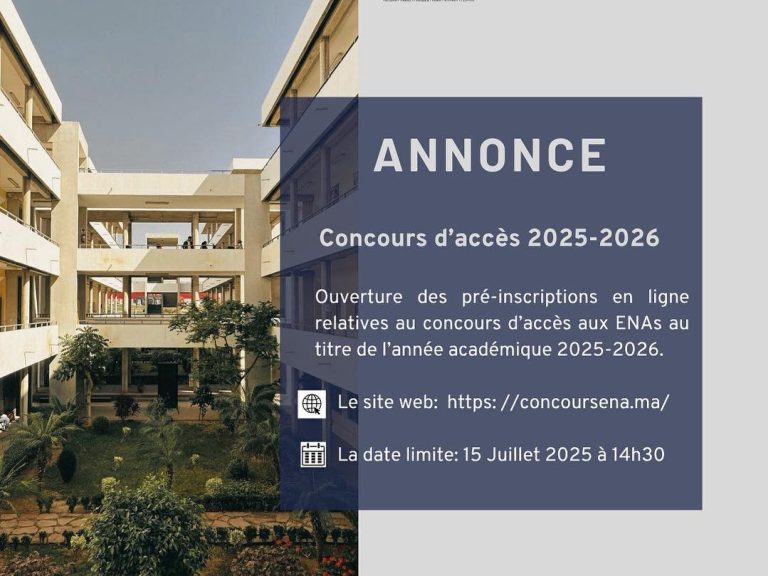 Concours d’accès aux ENAs 2025-2026